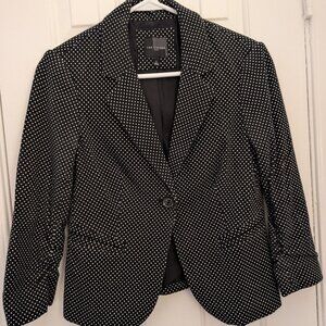 The Limited women's black and white polka dot blazer